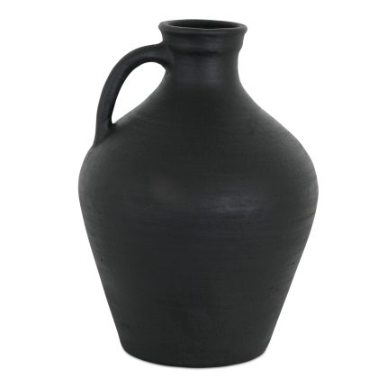 Lyra Vase Black Terracotta | Moe's Home Collection - GK-1137-02