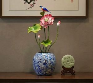 黄铜创意荷花摆件4