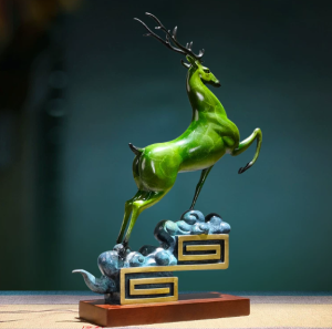 黄铜高档鹿摆件1
